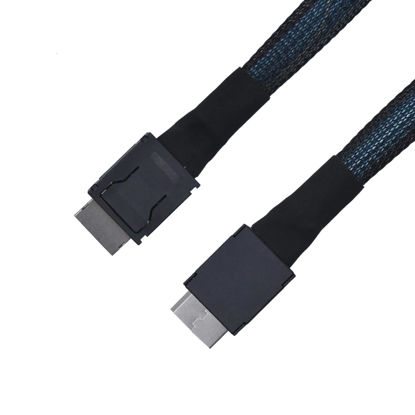 Picture of LetLinkSo Oculink Cable PCIe 4.0 SFF-8611 4i Male Extension Cable for Oculink eGPU onexGPU Mini PC SSD, 3.3 feet (100 cm)