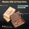 Picture of Custom Wedding USB 3.0 Flash Drive with Exquisite Box, 32GB Wooden High-Speed USB Thumb Drive for Storing Photo/Video/Music Used in Photography/Corporate Giveaways - Customize Personalized Text & Logo