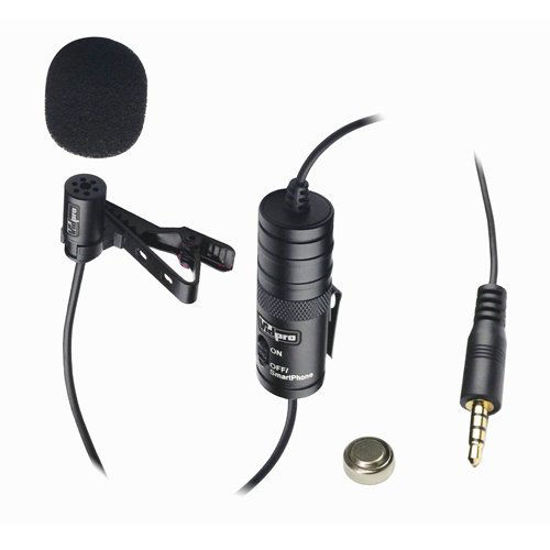 Picture of Sony Alpha a6500 Digital Camera External Microphone Vidpro XM-L Wired Lavalier microphone - 20' Audio Cable - Transducer type: Electret Condenser