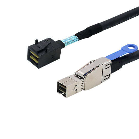 Picture of Heretom External Mini SAS HD SFF-8644 to Mini SAS HD SFF-8643 Data Server Raid 1m 3.3FT Cable