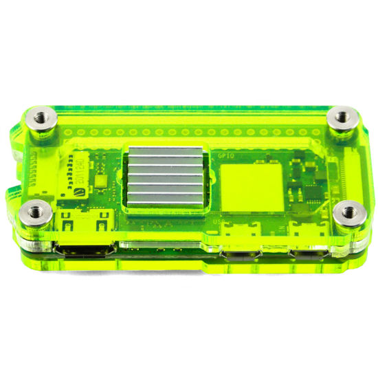Picture of C4Labs Zebra Zero Heatsink Case for The Raspberry Pi Zero 2 - Three Pack, Laser Lime