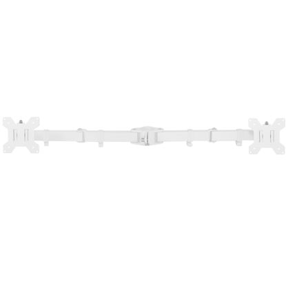 Picture of VIVO White Fully Adjustable Dual Monitor Arm for Desk Mount Stand, Double Monitor Arm for 2 Screens up to 27 inches, PT-SD-AM02AW