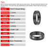 Picture of RFID 125khz Rewritable T5577 Chip Black Ceramic Smart Rewritable Ring for Clone TK4100/EM4100 Access Control and Hotel Entry Door Keycards (Black, US9#)