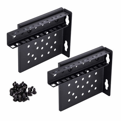 Picture of KENUCO 19 Inch Vertical Ends Wall Mount Rack Wall Mountable Server Rack w/Hardware Black (4U)