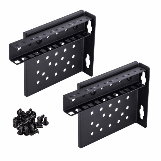 Picture of KENUCO 19 Inch Vertical Ends Wall Mount Rack Wall Mountable Server Rack w/Hardware Black (4U)