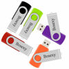 Picture of USB Flash Drive 32GB, Bosexy Thumb Drive Memory Stick Swivel Design with Led Indicator, Black/Green/Red/Orange/Purple (5PCS, 32G Each, Mix Color)