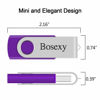 Picture of USB Flash Drive 32GB, Bosexy Thumb Drive Memory Stick Swivel Design with Led Indicator, Black/Green/Red/Orange/Purple (5PCS, 32G Each, Mix Color)