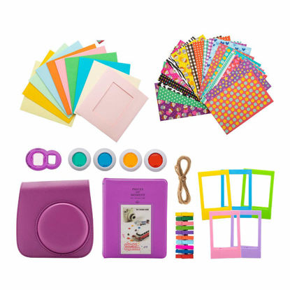 Picture of Focus instax Mini 7-in-1 Accessory Bundle for Fujifilm Mini 11/9 / 8/8 Plus Instant Cameras (Purple)