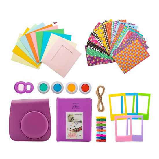 Picture of Focus instax Mini 7-in-1 Accessory Bundle for Fujifilm Mini 11/9 / 8/8 Plus Instant Cameras (Purple)