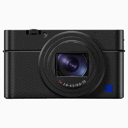 Picture of Kiorafoto Anti-Scratch Camera Body Cover Sticker Protector for Sony RX100 Mark VII RX100M7 Only, Camera Protection Decorative Stickers, Anti-Slide Grip Holder Skin Guard Shield - Woven Black