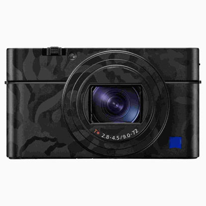 Picture of Kiorafoto Anti-Scratch Camera Body Cover Sticker Protector for Sony RX100 Mark VII RX100M7 Only, Camera Protection Decorative Stickers, Anti-Slide Grip Holder Skin Guard Shield - Shadow Black