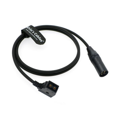 Picture of Alvin's Cables XLR 4 Pin Male to D-tap Female Power Cable Conversion Cable for Gold Mount V-Mount Battery 1M/39.4inches