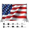 Picture of Haoyiyi 7x5ft American Flag Backdrop US Flag Independence Day 4th of July Photography Background Patriotic Party National Labour Veterans Day Celebration Boy Adult Portrait Photo Video Studio Props