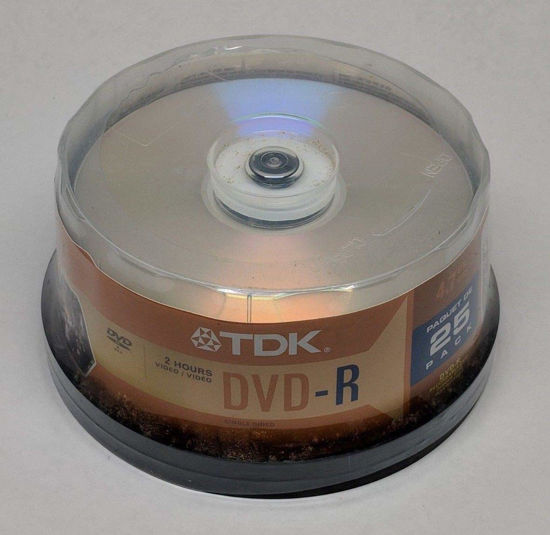 Picture of TDK Systems 25PK DVD-R 4.7GB 8X-Spindle (DVD-R47DBCB25)