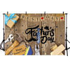 Picture of MEHOFOND 7x5ft Happy Father's Day Backdrop Rustic Wooden Floor Photography Background Tools and Ties Fathers Day Family Propm Bunting Flag for Decoration Banner