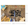 Picture of MEHOFOND 7x5ft Happy Father's Day Backdrop Rustic Wooden Floor Photography Background Tools and Ties Fathers Day Family Propm Bunting Flag for Decoration Banner