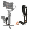 Picture of FMJ Handheld Gimbal Adapter for Mounting Monitors, Microphones, and Accessories. Compatible with DJI Ronin-S, Zhiyun Crane 2, Crane Plus, V2, Crane M, Moza Air & Many More -A Mini Dual Grip (Black)