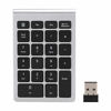 Picture of Sanpyl Wireless Number Pad, Mini Portable USB 2.4G Numeric Keypad 22 Keys Ultra Slim Keypad for Notebook Plug and Play(Silver Black)
