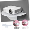 Picture of HOMSFOU Projector Bracket Tv Component Shelf Hanging Projector Storage Stand Wall Storage Rack Projector Mounted Stand Speaker Receiver Projector Storage Rack Wall Projector White PVC