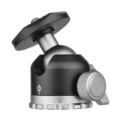 Picture of Andoer Panoramic Tripod Head Mount Adapter 1/4 Inch Screw Connector Mini Ball Head Aluminium Alloy CNC Machining 5kg/11lbs Load Capacity