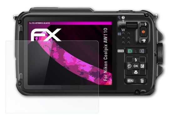 Picture of atFoliX Plastic Glass Protective Film compatible with Nikon Coolpix AW110 Glass Protector, 9H Hybrid-Glass FX Glass Screen Protector of plastic