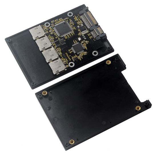Picture of Lizusidtsy 2.5 Inch 4 TF to SATA Adapter Card, Self-Made SSD Solid State Drive, for Micro-SD to SATA Group Card, Black, 500197605