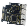 Picture of Lizusidtsy 2.5 Inch 4 TF to SATA Adapter Card, Self-Made SSD Solid State Drive, for Micro-SD to SATA Group Card, Black, 500197605