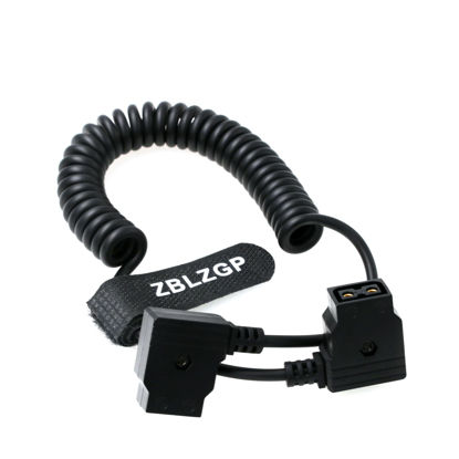 Picture of ZBLZGP D-Tap 2 Pin Female to Female P-Tap Extension Battery Power Cable for IDX Anton-Bauer V-Mount Battery Gold Mount ARRI Red Camera
