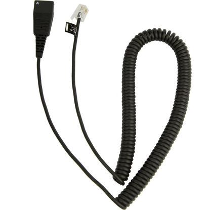 Picture of Jabra Quick Disconnect (QD) to Modular (RJ) Coiled Bottom Cord (8800-01-37)