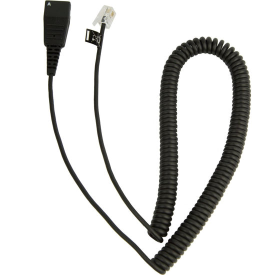 Picture of Jabra Quick Disconnect (QD) to Modular (RJ) Coiled Bottom Cord (8800-01-37)