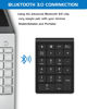 Picture of TeRrote Bluetooth Wireless Numeric Keypad, Portable 22-Key Number Pad, for Laptop, PC, Des ktop, Surface Pro, Notebook, Black