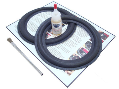 Picture of Springfield Speaker Speaker Foam Surround Repair Kit - 2 Speaker Kit - Compatible with JL Audio 8W6 Subwoofer - 2 Piece kit, 8 Inch