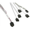Picture of SUPERMICRO COMPUTER CBL-SAST-0556 Internal Minisas HD to 4 SATA with Sideband 90/75/75Cm Cable