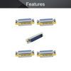 Picture of Fielect 10Pcs 25 Pin VGA Gender Changer Coupler Adapter DB25 2-Row Female to Male Mini Gender Changer Coupler Adapter Connector for Serial Applications