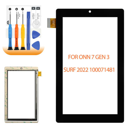 Picture of for ONN 100071481 Screen Replacement Tablet for ONN 7" Tablet Gen 3 Surf 2022 100071481 Touch Screen Digitizer Glass Panel Sensor with Tools