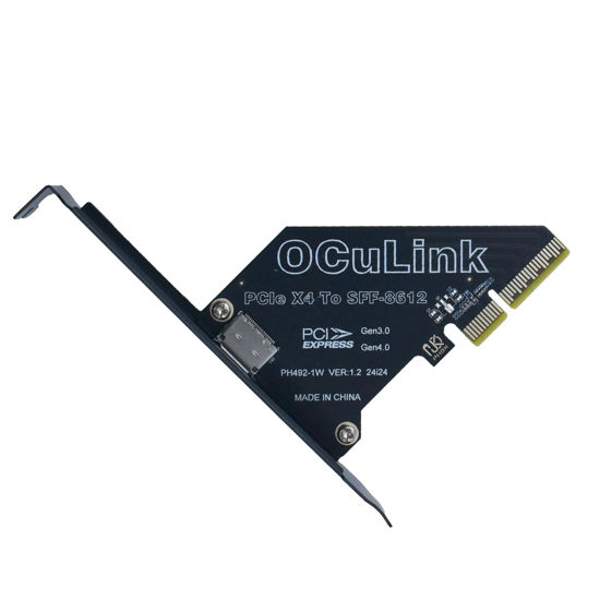 Picture of LetLinkSo PCIe 4.0 x4 to Oculink SFF-8612 Adapter SFF-8611 External Graphics Card for NVMe SSD, GPU, eGPU