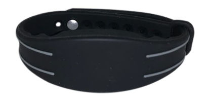 Picture of 5 - 26 Bit H10301 125 KHz Proximity Wristbands Black Adjustable AuthorizID Wiegand Waterproof Compatible w/ 1386 1326 7610 1586 1391 1346. Works with Most Access Control Systems. Free tech Support