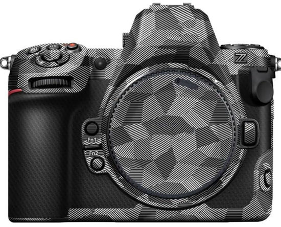Picture of Kiorafoto Anti-Scratch Anti-Wear Camera Skin Cover Protector Film for Nikon Z 8 Z8 FX-Format Mirrorless Camera Body Protective Decoration Sticker - Light Gray Geometric