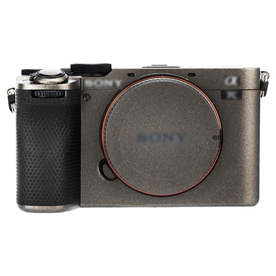 Picture of A7CII A7CR Camera Body Skin, Anti-Scratch Anti-Wear Camera Body Skin Cover Protector Film for Sony Alpha A7CII A7CR Camera Protective Decoration Sticker - Dark Golden Gray