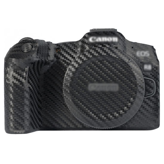 Picture of EOS R8 Skin，Anti-Scratch Anti-Wear Camera Cover Protector Sticker for Canon EOS R8 Full-Frame Mirrorless Camera Body Protective Film Protection - Carbon Fiber Black
