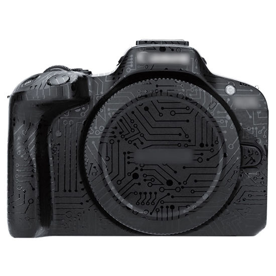 Picture of EOS R50 Skin，Anti-Scratch Anti-Wear Camera Cover Protector Sticker for Canon EOS R50 Mirrorless Camera Body Protective Film Protection - Circuit Board Black