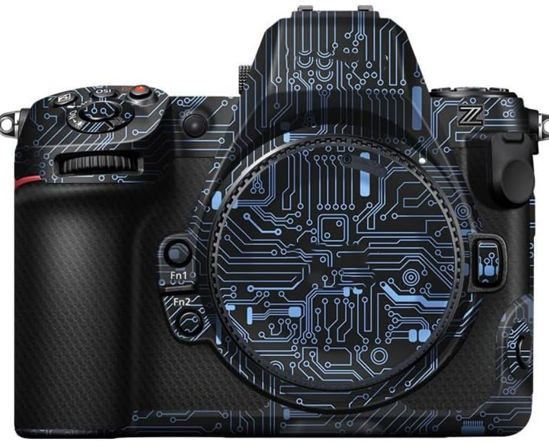 Picture of Kiorafoto Anti-Scratch Anti-Wear Camera Skin Cover Protector Film for Nikon Z 8 Z8 FX-Format Mirrorless Camera Body Protective Decoration Sticker - Circuit Board Blue