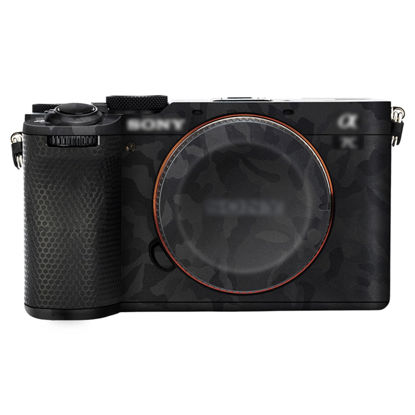 Picture of Kiorafoto A7CII A7CR Camera Body Skin, Anti-Scratch Anti-Wear Camera Body Skin Cover Protector Film for Sony Alpha A7CII A7CR Camera Protective Decoration Sticker - Shadow Black
