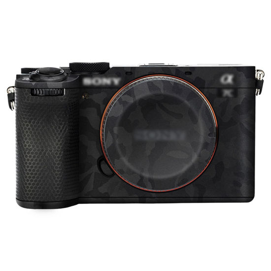 Picture of Kiorafoto A7CII A7CR Camera Body Skin, Anti-Scratch Anti-Wear Camera Body Skin Cover Protector Film for Sony Alpha A7CII A7CR Camera Protective Decoration Sticker - Shadow Black