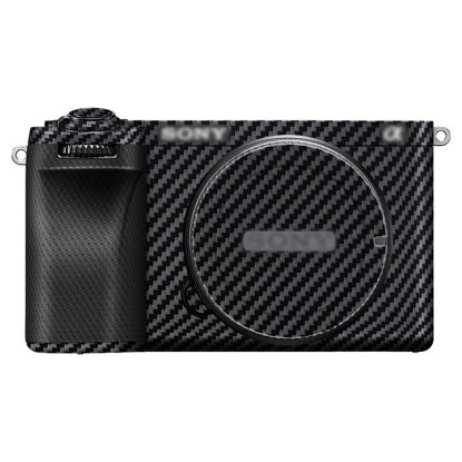 Picture of A6700 Camera Body Skin, Anti-Scratch Anti-Wear Camera Body Skin Cover Protector Film for Sony Alpha A6700 Camera Protective Decoration Sticker - Carbon Fiber Black