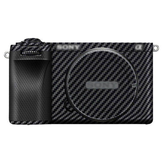 Picture of A6700 Camera Body Skin, Anti-Scratch Anti-Wear Camera Body Skin Cover Protector Film for Sony Alpha A6700 Camera Protective Decoration Sticker - Carbon Fiber Black