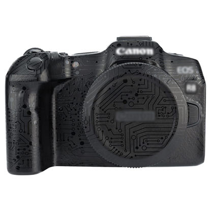 Picture of EOS R8 Skin，Anti-Scratch Anti-Wear Camera Cover Protector Sticker for Canon EOS R8 Full-Frame Mirrorless Camera Body Protective Film Protection - Circuit Board Black
