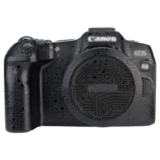 Picture of EOS R8 Skin，Anti-Scratch Anti-Wear Camera Cover Protector Sticker for Canon EOS R8 Full-Frame Mirrorless Camera Body Protective Film Protection - Circuit Board Black