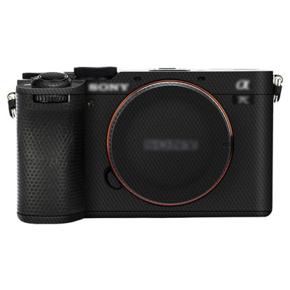 Picture of Kiorafoto A7CII A7CR Camera Body Skin, Anti-Scratch Anti-Wear Camera Body Skin Cover Protector Film for Sony Alpha A7CII A7CR Camera Protective Decoration Sticker - Matrix Black