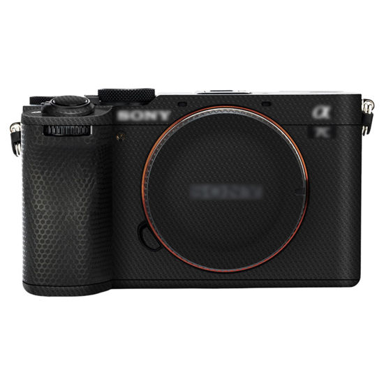 Picture of Kiorafoto A7CII A7CR Camera Body Skin, Anti-Scratch Anti-Wear Camera Body Skin Cover Protector Film for Sony Alpha A7CII A7CR Camera Protective Decoration Sticker - Matrix Black